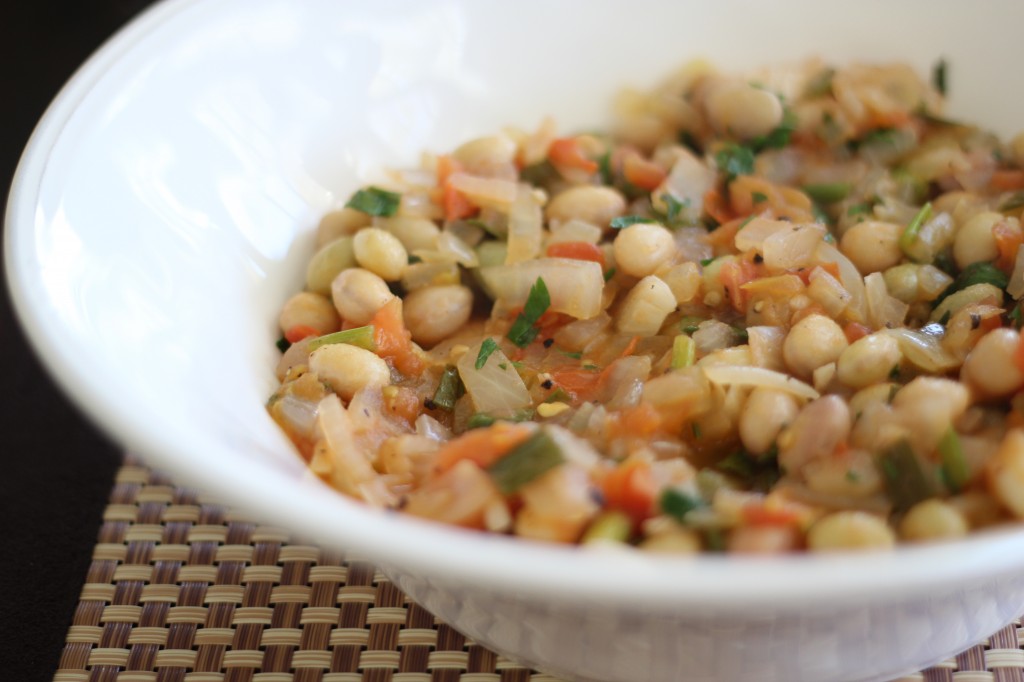 Fresh cranberry bean salad